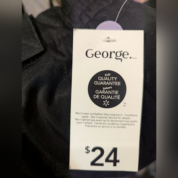 BNWT George boys black snowpants size XL 14-16 - Picture 2 of 3